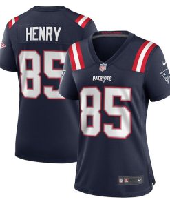Alternative view of Hunter Henry New England Patriots Nike Women's Game Jersey - Navy/Red