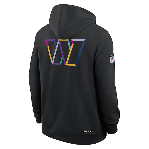 Washington Commanders Nike 2025 NFL Crucial Catch Sideline Standard Issue Dri-FIT Hoodie - Black - Image 3