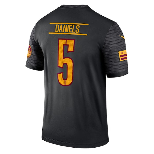 Jayden Daniels Washington Commanders Nike Alternate Legend Player Performance Top - Black/Burgundy - Image 4
