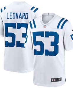 Alternative view of Shaquille Leonard Indianapolis Colts Nike Game Player Jersey - White/Royal