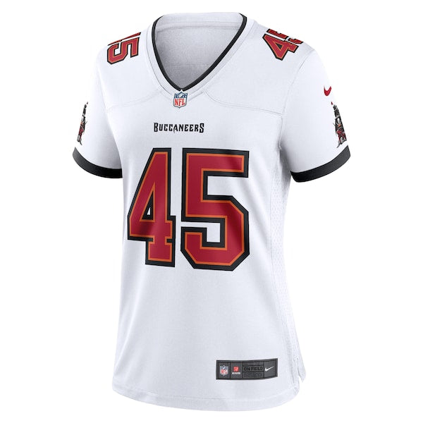Devin White Tampa Bay Buccaneers Nike Women's Game Jersey - White/Pewter/Red - Image 7
