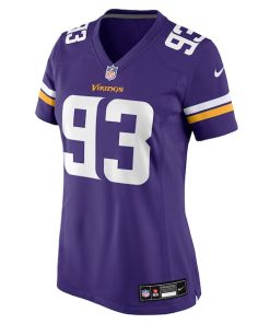 Alternative view of Jonathan Allen Minnesota Vikings Nike Women's Team Game Jersey -  Purple