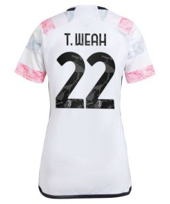 Alternative view of Timothy Weah Juventus adidas Women's 2023/24 Away Replica Jersey - White