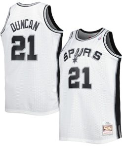 Tim Duncan San Antonio Spurs Big & Tall Hardwood Classics 1998/99 Swingman Jersey - White/Black