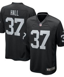 Tyler Hall Las Vegas Raiders Nike Team Game Jersey -  Black
