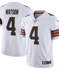 Alternative view of Deshaun Watson Cleveland Browns Nike 2020 Vapor Limited Jersey - White/Brown