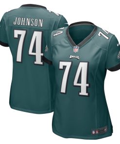 Fred Johnson Philadelphia Eagles Nike Women's Team Game Jersey - Midnight Green