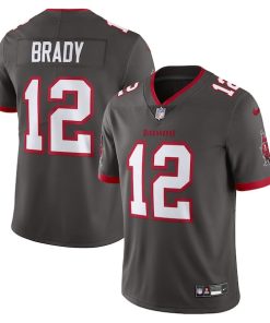 Alternative view of Tom Brady Tampa Bay Buccaneers Nike Alternate Vapor Untouchable Limited Jersey - Pewter/Red