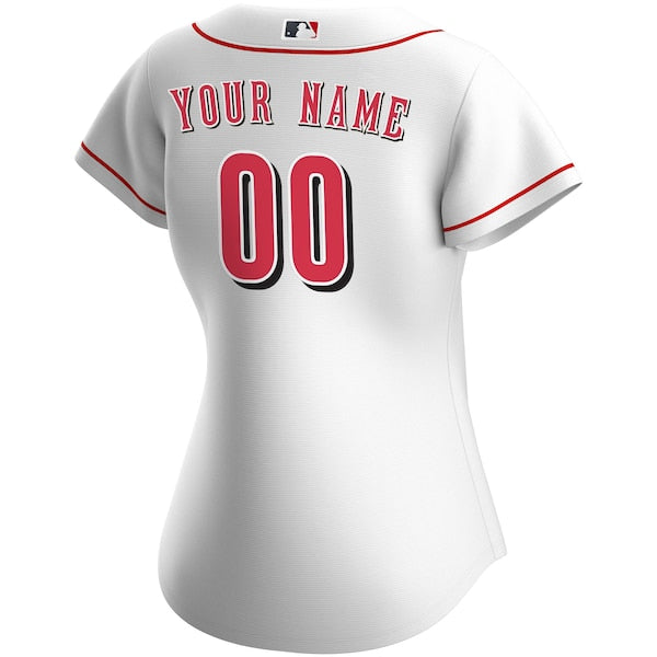 Cincinnati Reds Nike Women's Home Replica Custom Jersey - White - Image 3