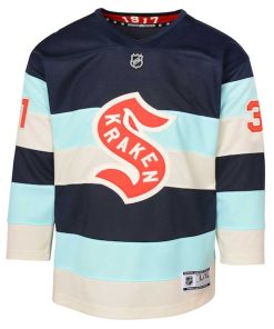 Alternative view of Philipp Grubauer Seattle Kraken Preschool 2024 NHL Winter Classic Premier Player Jersey - Deep Sea Blue