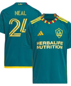 Jalen Neal LA Galaxy adidas Youth 2024 LA Kit Replica Player Jersey - Green