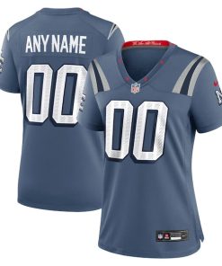 Alternative view of New England Patriots Nike Women's 2025 Rivalries Collection Custom Game Jersey - Storm Blue/Red/Navy