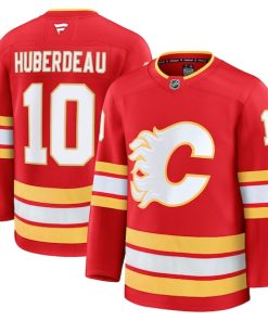 Alternative view of Jonathan Huberdeau Calgary Flames  Home Premium Jersey - Red/Black
