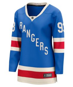 Alternative view of Mika Zibanejad New York Rangers  Women's Centennial Breakaway Jersey - Blue