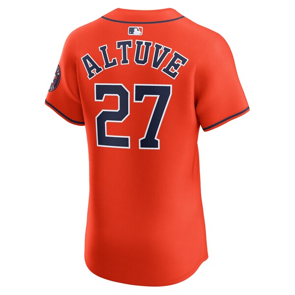Jose Altuve Houston Astros Nike Alternate Elite Player Jersey - Orange/Navy - Image 4