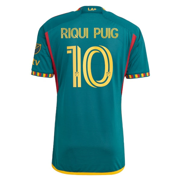 Riqui Puig LA Galaxy adidas 2024 LA Kit Authentic Player Jersey - Green/White - Image 4
