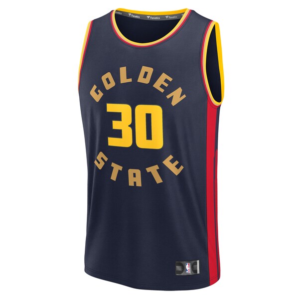 Stephen Curry Golden State Warriors 2024/25 Fast Break Player Jersey - City Edition - Navy - Image 2