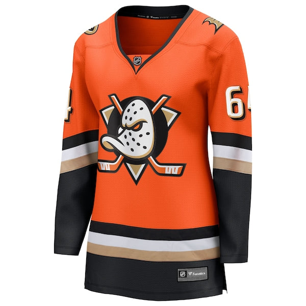 Mikael Granlund Anaheim Ducks Women's Home Breakaway Jersey - Orange - Image 2