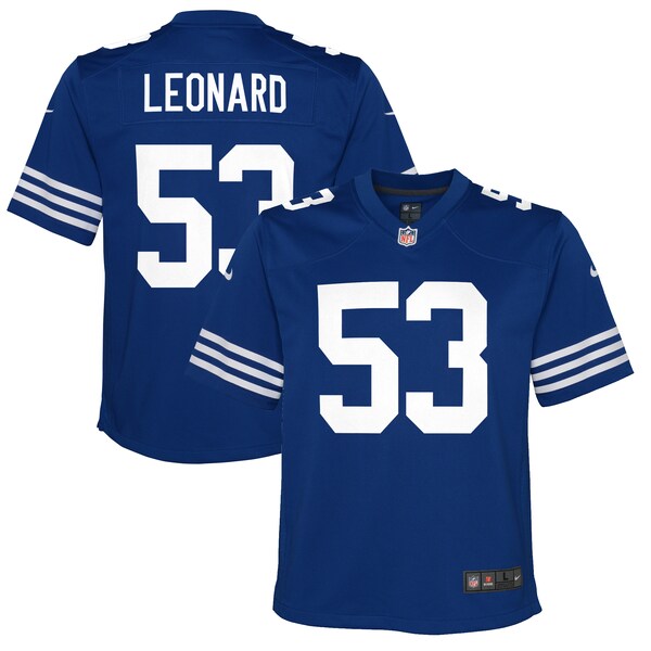 Shaquille Leonard Indianapolis Colts Nike Youth Game Jersey - Royal/Blue - Image 2