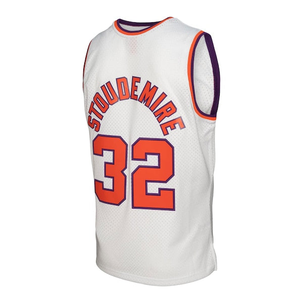 Amar'e Stoudemire Phoenix Suns 2001/02 Hardwood Classics Swingman Jersey - White/Purple - Image 4