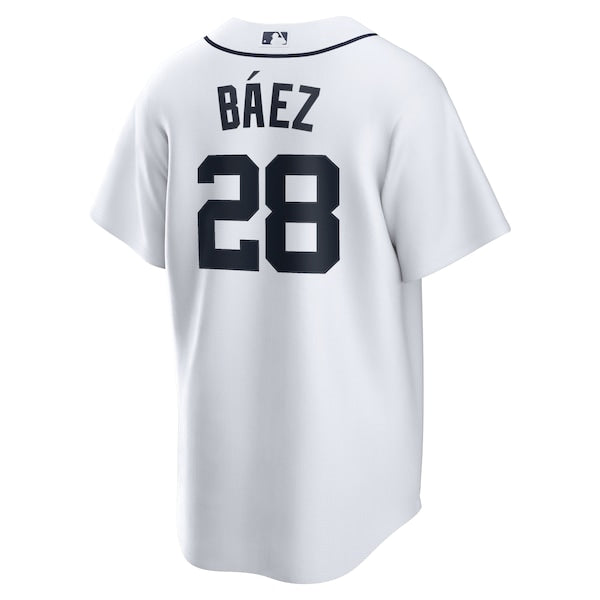 Javier Baez Detroit Tigers Nike Home Replica Player Jersey - White - Image 4