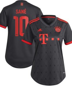 Leroy San¨¦ Bayern Munich adidas Women's 2022/23 Third Replica Player Jersey - Charcoal