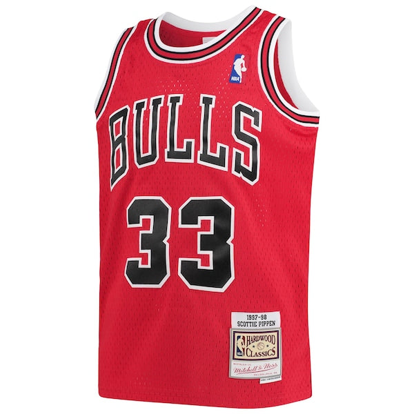 Scottie Pippen Chicago Bulls Youth 1997-98 Hardwood Classics Swingman Jersey - Red/White/Black - Image 4