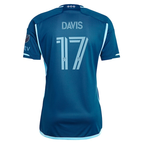 Jake Davis Sporting Kansas City adidas 2024 Diamonds Our Forever Authentic Player Jersey - Navy - Image 3
