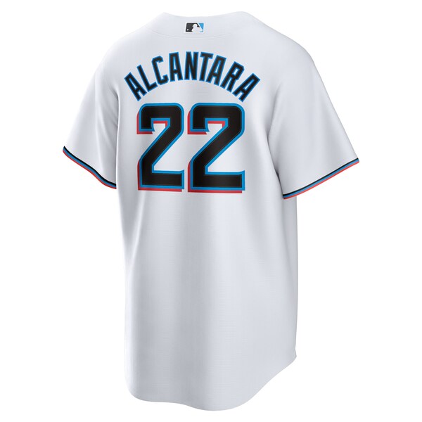 Sandy Alcantara Miami Marlins Nike Youth Home Replica Jersey - White - Image 3
