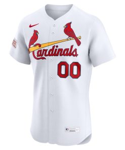 Alternative view of St. Louis Cardinals Nike Home Elite Sponsor Patch Custom Jersey - White