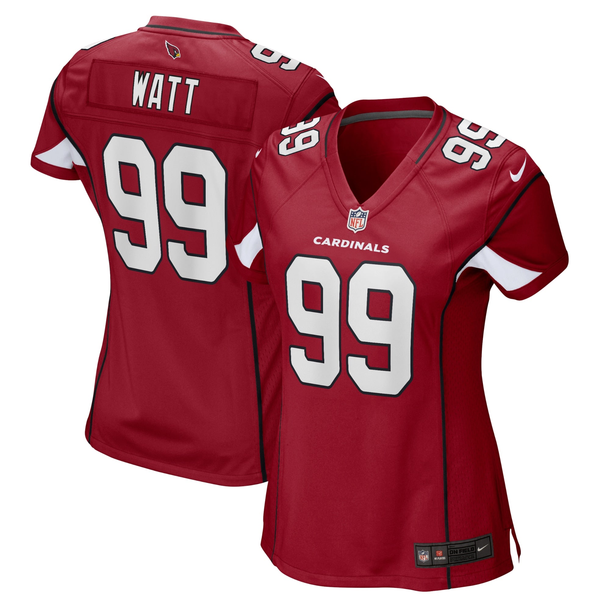 J.J. Watt Arizona Cardinals Nike Women's Alternate Game Jersey - Black/Cardinal - Image 5