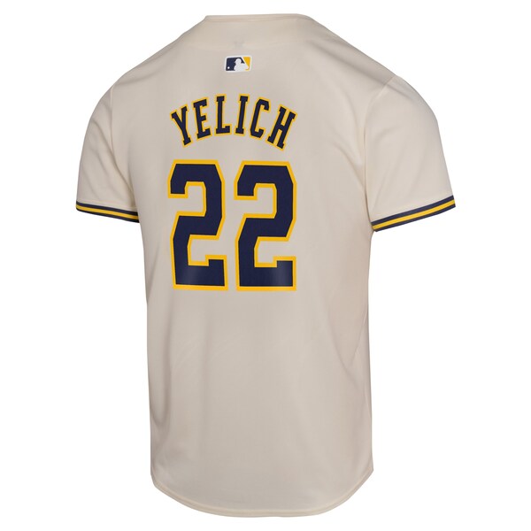 Christian Yelich Milwaukee Brewers Nike Youth Home Game Player Jersey - Cream - Image 3