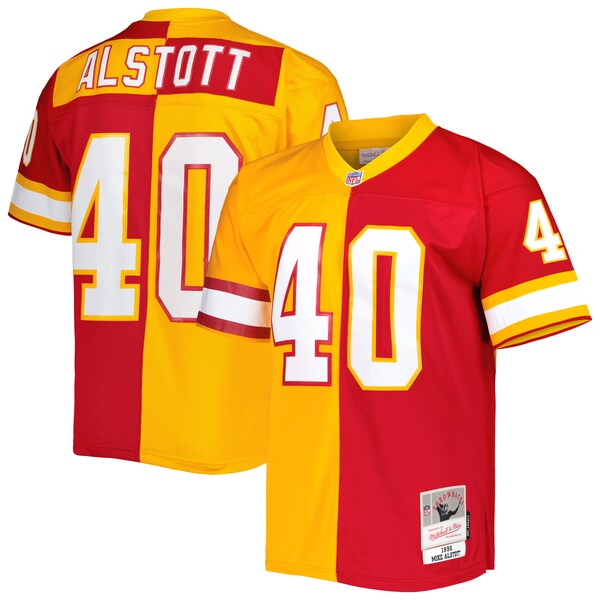 Mike Alstott Tampa Bay Buccaneers 1996 Split Legacy Replica Jersey - Orange/Red - Image 2