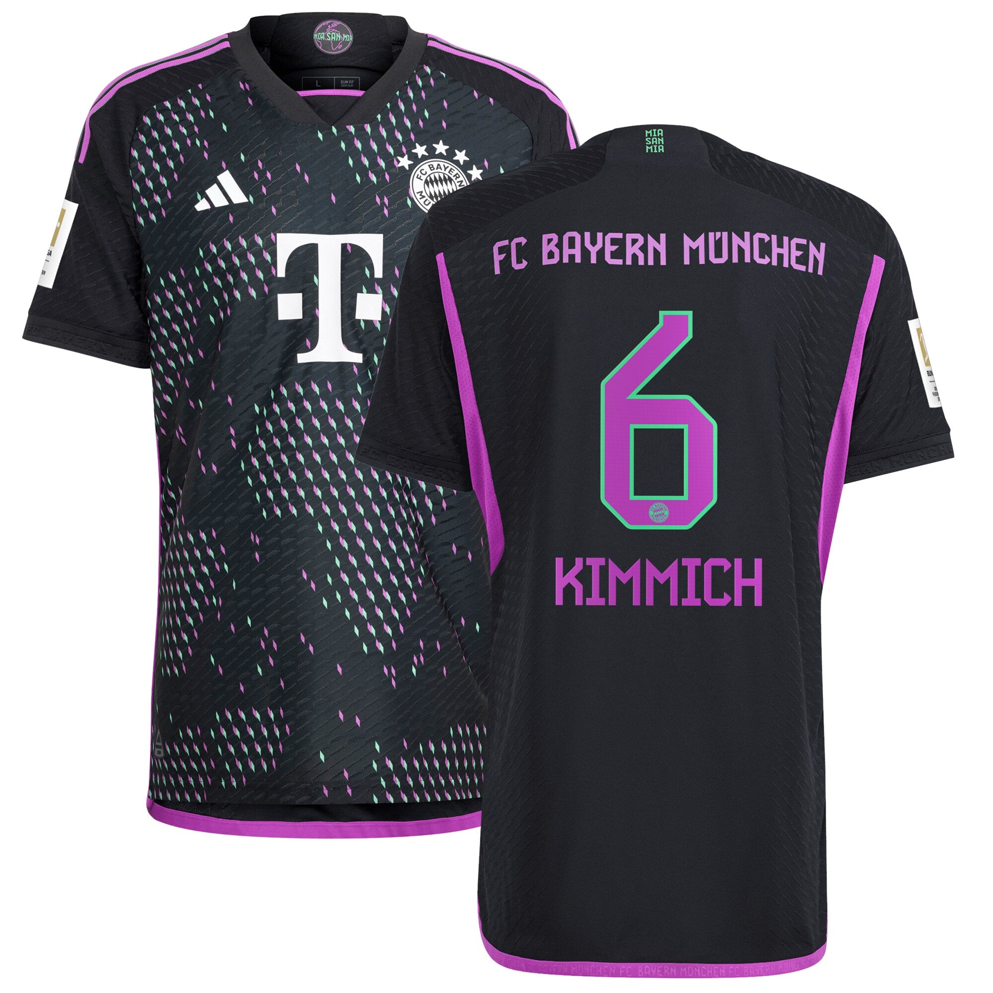 Joshua Kimmich Bayern Munich adidas 2023/24 Home Authentic Jersey - White/Black - Image 5