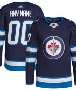 Winnipeg Jets adidas  Home  Primegreen Authentic Custom Jersey - Navy