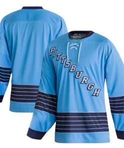 Pittsburgh Penguins adidas Team Classics Authentic Blank Jersey - Light Blue