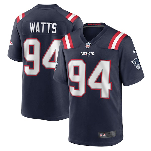 Armon Watts New England Patriots Nike Game Jersey - Navy