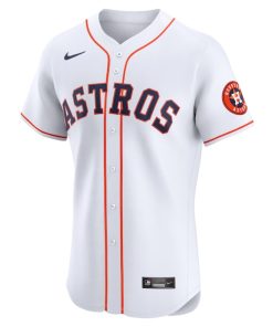 Alternative view of Houston Astros Nike Home Vapor Premier Elite Patch Jersey - White