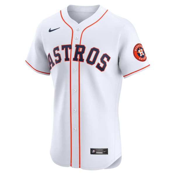 Houston Astros Nike Home Vapor Premier Elite Patch Jersey - White - Image 2
