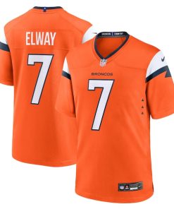 John Elway Denver Broncos Nike Retired Player Game Jersey - Orange/Navy