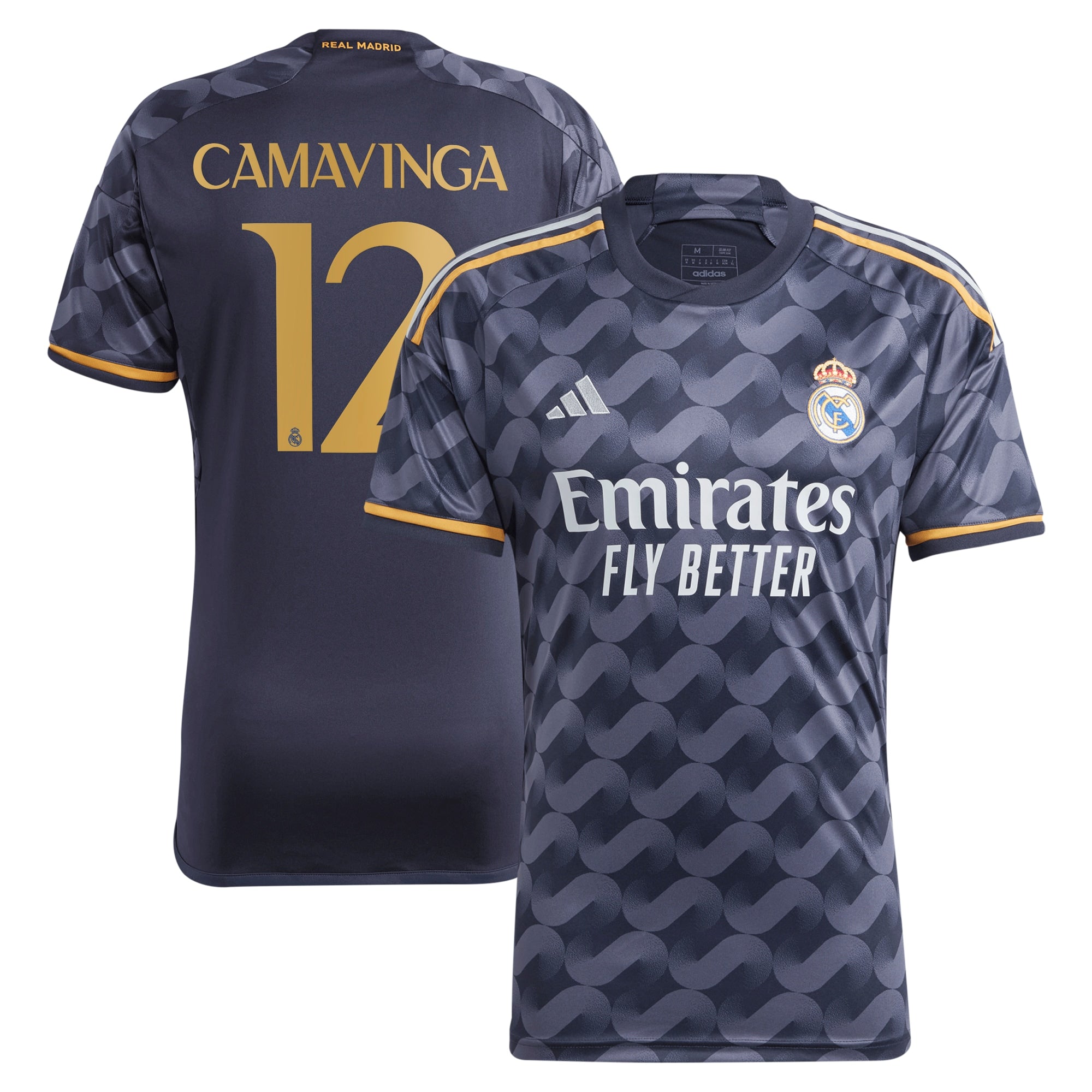 Eduardo Camavinga Los Merengues adidas 2023/24 Home Replica Jersey - White/Navy - Image 5