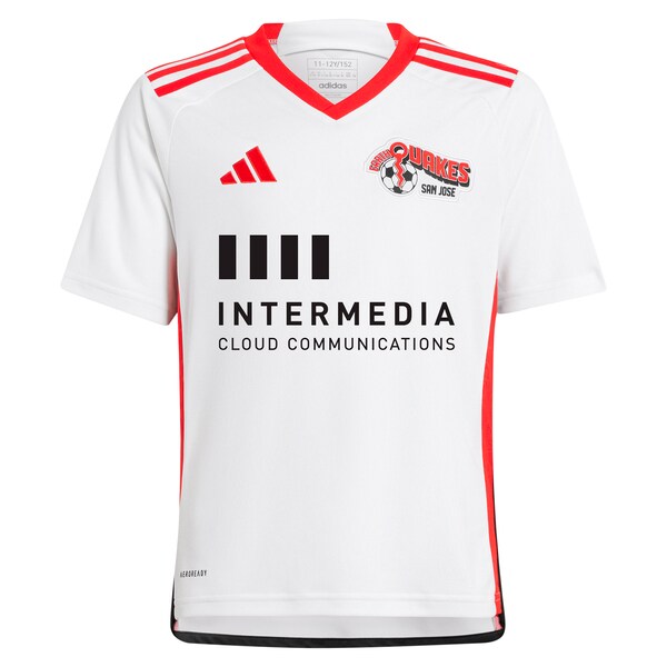 San Jose Earthquakes adidas Youth 2024 The 50 Kit Replica Custom Jersey - White - Image 2