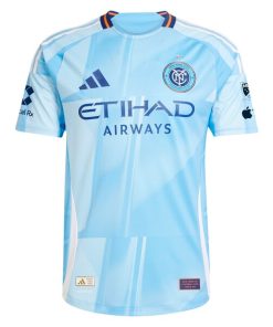 Alternative view of Thiago Martins New York City FC adidas 2025 The Excelsior Kit Authentic Player Jersey - Light Blue