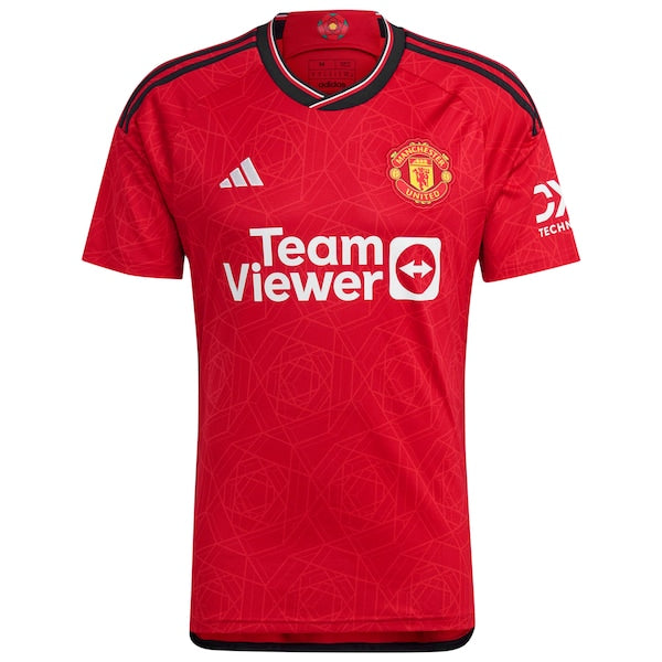 Raphael Varane Manchester United adidas 2023/24 Home Replica Player Jersey - Red/Green - Image 4