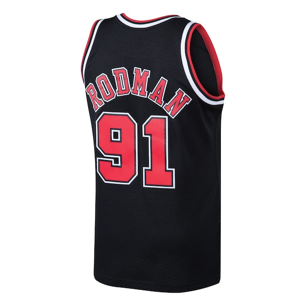 Dennis Rodman Chicago Bulls 1997/98 Hardwood Classics Swingman Jersey - Black - Image 3