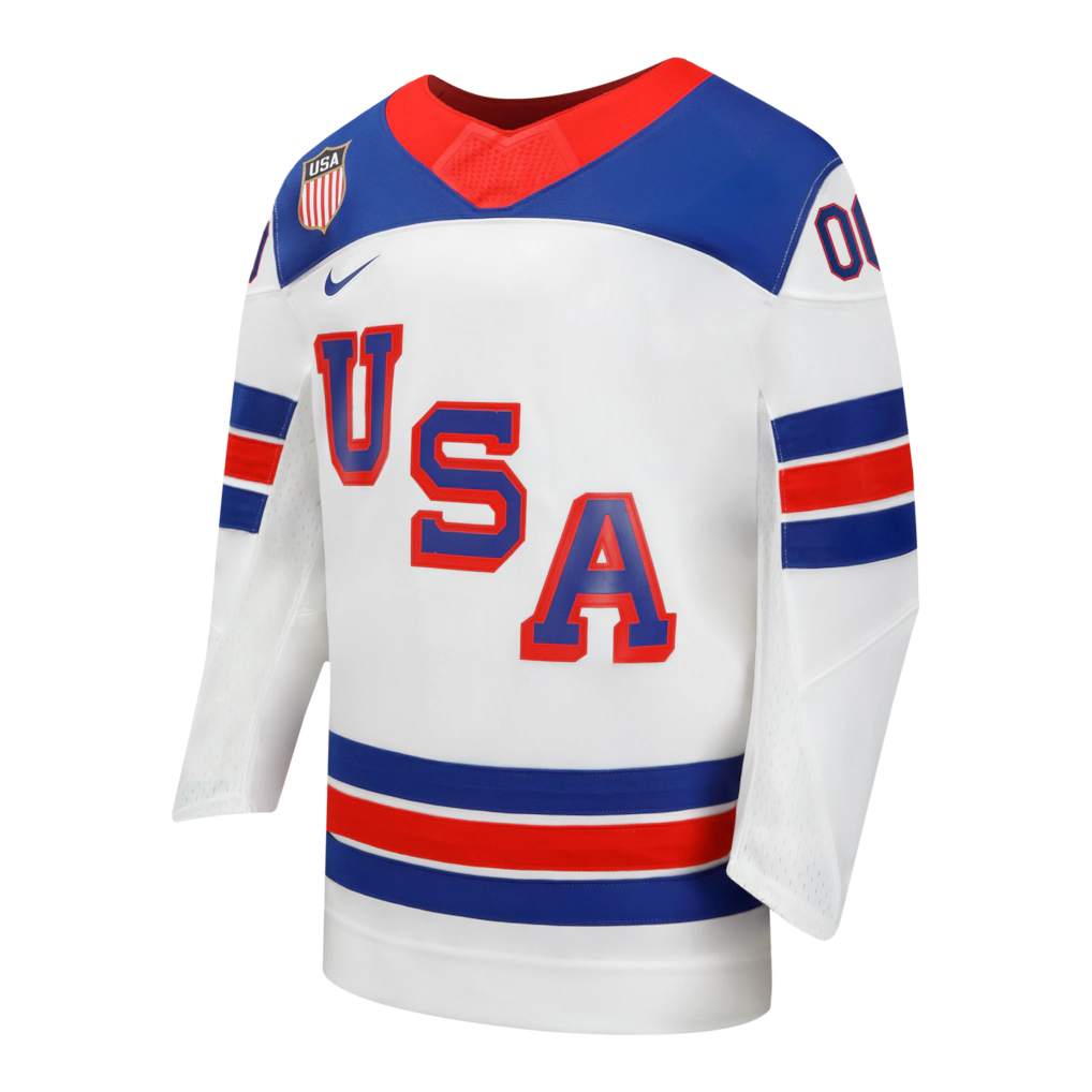 Youth USA Hockey Nike White 2026 Away Replica Custom Jersey - Image 3