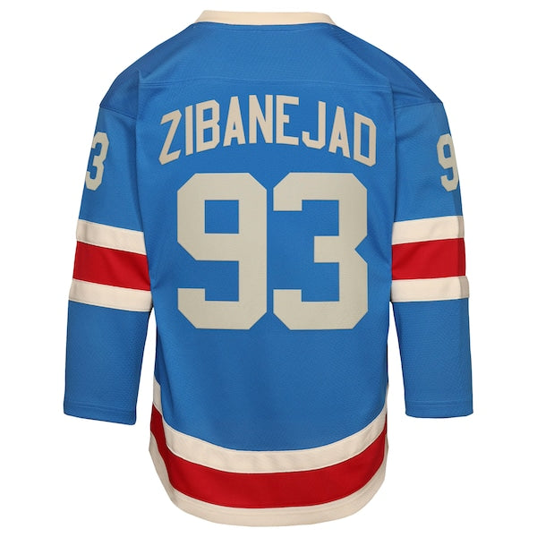 Mika Zibanejad New York Rangers Youth Centennial Replica Jersey - Blue - Image 3