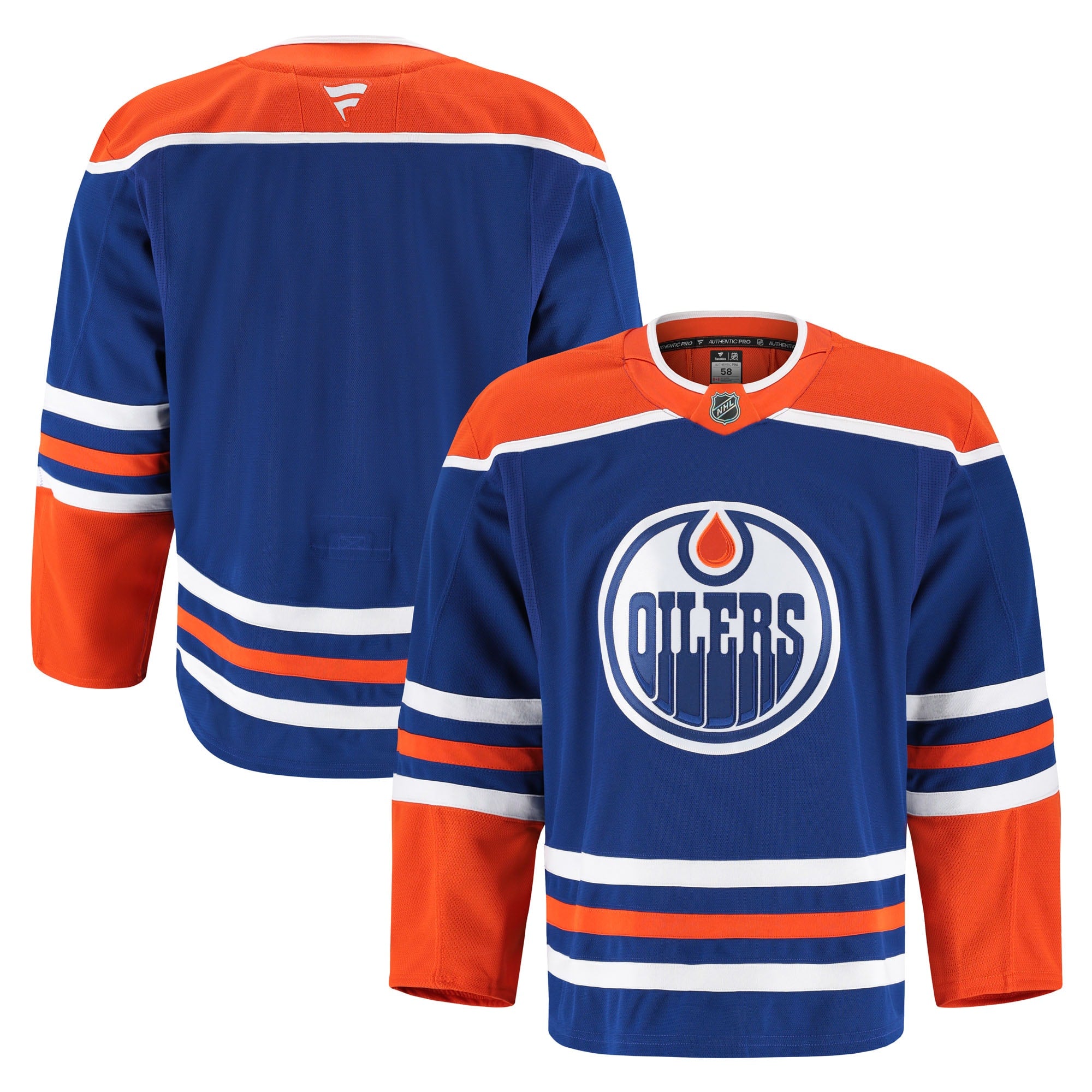 Edmonton Oilers Alternate Authentic Pro Jersey - Light Beige/Royal - Image 6