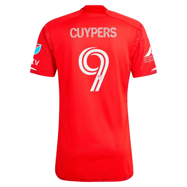 Hugo Cuypers Chicago Fire adidas 2024 Return To Red Authentic Player Jersey - Red - Image 3