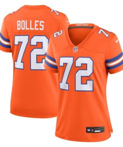 Garrett Bolles Denver Broncos Nike Women's Mile High Collection 1977 Throwback Player Game Jersey - Orange
